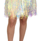 Dolce & Gabbana Multicolor Iridescent Fringed Tulle Skirt