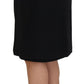 Dolce & Gabbana Black Wool Pencil Cut High Waist Skirt