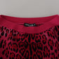 Dolce & Gabbana Pink Leopard High Waist A-line Mini Skirt