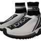 Dolce & Gabbana White Black Sorrento Socks Sneakers Shoes