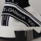 Dolce & Gabbana White Black Sorrento Socks Sneakers Shoes