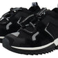 Dolce & Gabbana Black Mesh Sorrento Trekking Sneakers Shoes