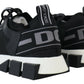 Dolce & Gabbana Black Mesh Sorrento Trekking Sneakers Shoes