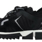 Dolce & Gabbana Black Mesh Sorrento Trekking Sneakers Shoes