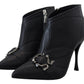 Dolce & Gabbana Black Devotion Quilted Buckled Ankle Boots Shoes