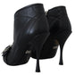 Dolce & Gabbana Black Devotion Quilted Buckled Ankle Boots Shoes