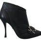 Dolce & Gabbana Black Devotion Quilted Buckled Ankle Boots Shoes