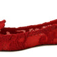 Dolce & Gabbana Red Taormina Crystals Loafers Flats Shoes