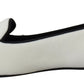 Dolce & Gabbana White Velvet Slip Ons Loafers Flats Shoes