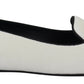 Dolce & Gabbana White Velvet Slip Ons Loafers Flats Shoes