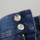 Dolce & Gabbana Blue High Waist Denim Cotton Stretch Jeans