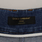 Dolce & Gabbana Blue High Waist Denim Cotton Stretch Jeans