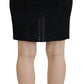 Dolce & Gabbana Black Brocade Mini Above Knee Pencil Skirt