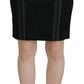 Dolce & Gabbana Black Brocade Mini Above Knee Pencil Skirt