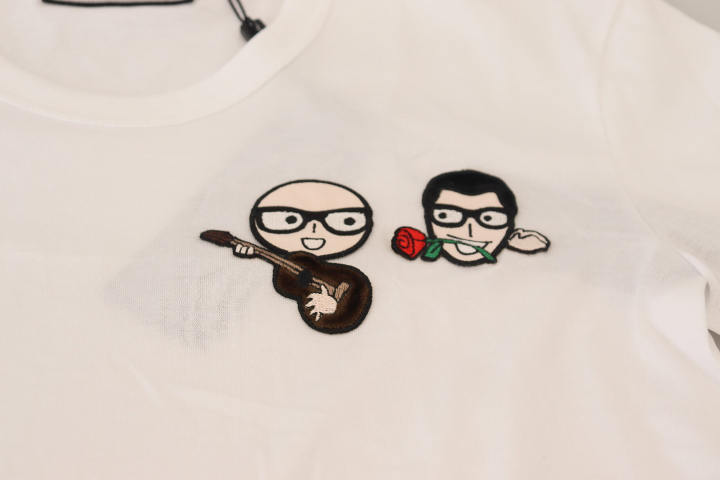 Dolce & Gabbana White #dgfamily Crewneck Cotton T-shirt