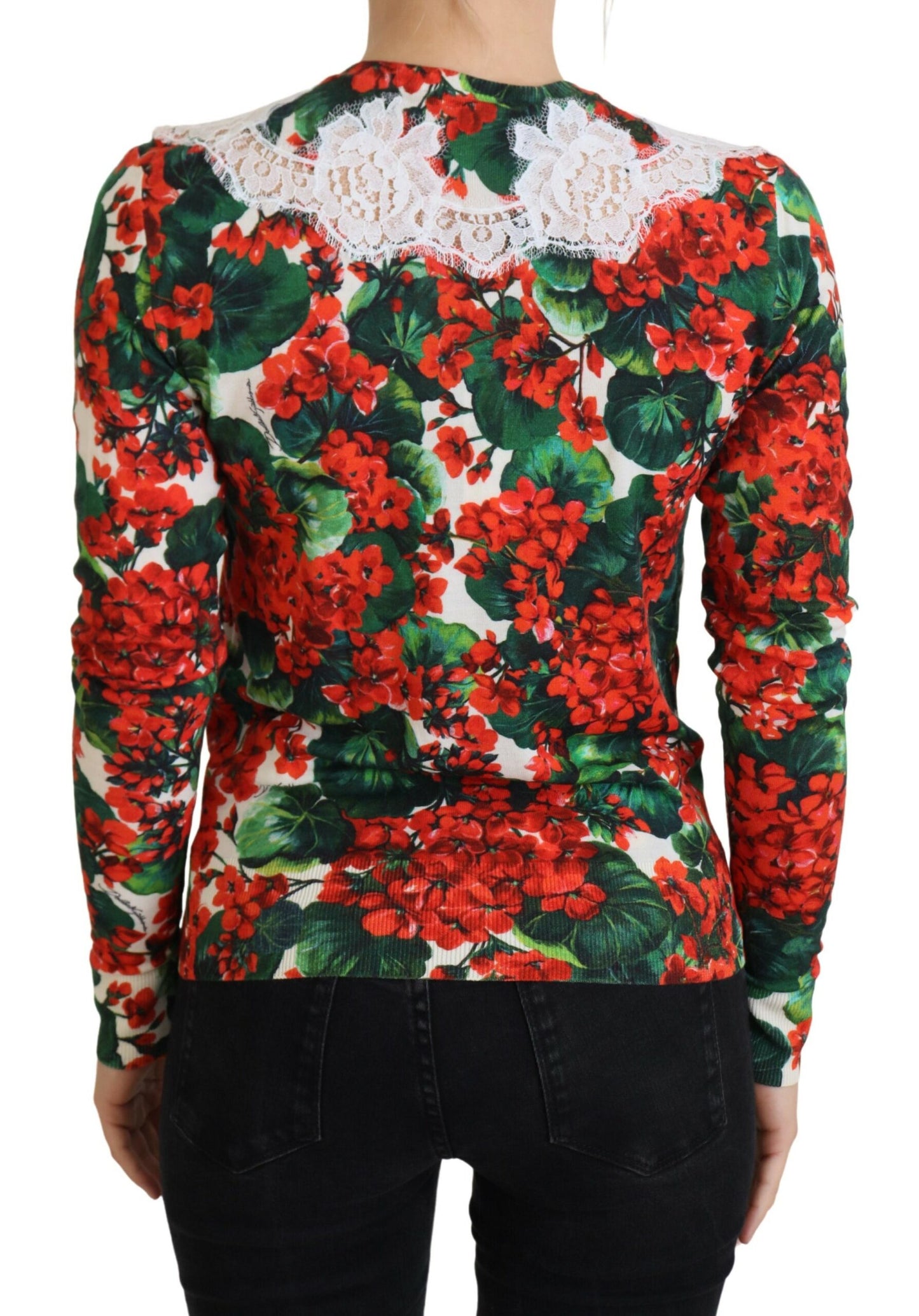 Dolce & Gabbana Multicolor Wool Floral Cardigan Sweater