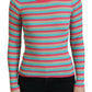 Dolce & Gabbana Multicolor Crewneck Pullover Silk Sweater