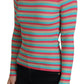 Dolce & Gabbana Multicolor Crewneck Pullover Silk Sweater