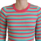 Dolce & Gabbana Multicolor Crewneck Pullover Silk Sweater