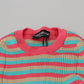 Dolce & Gabbana Multicolor Crewneck Pullover Silk Sweater