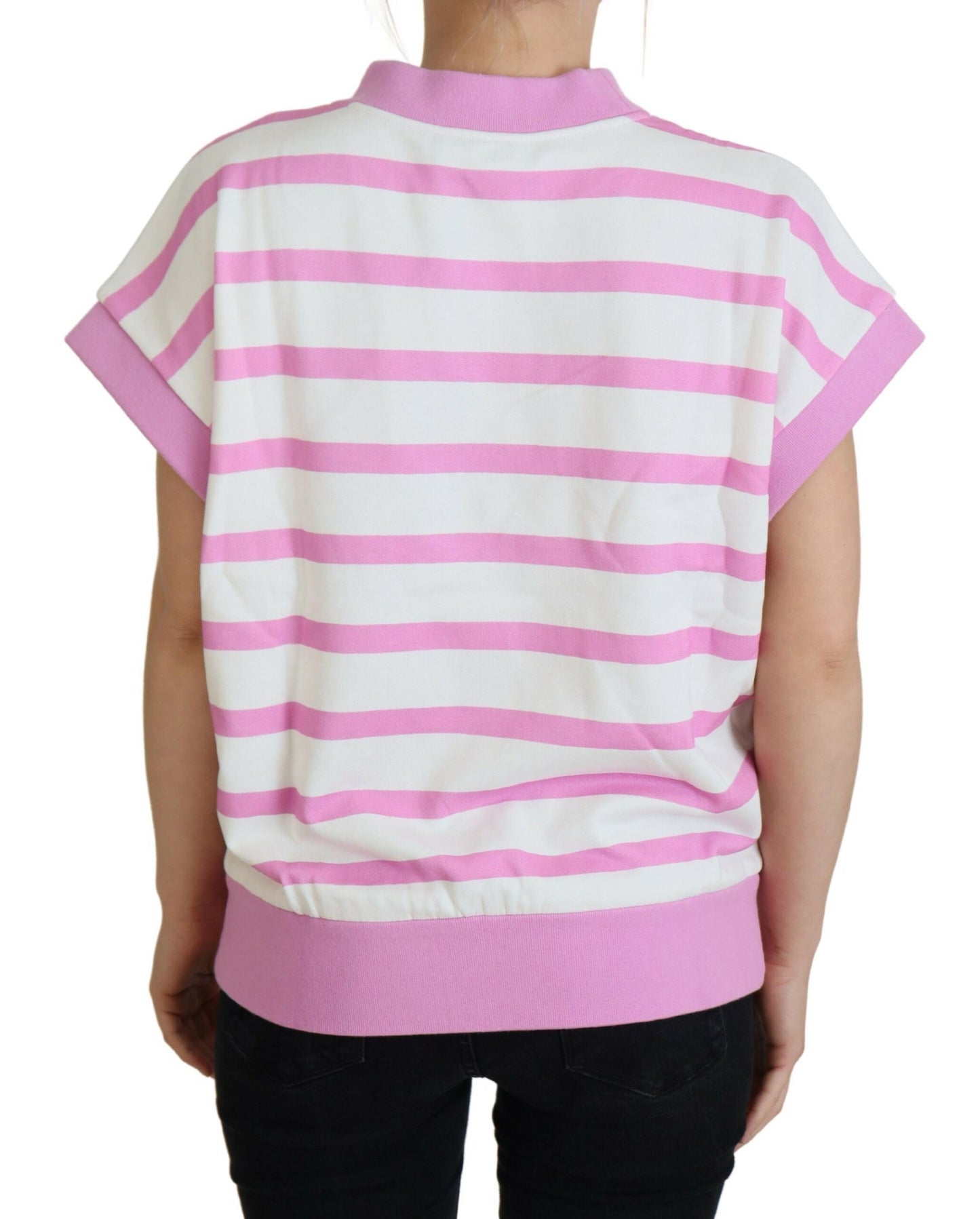 Dolce & Gabbana White Pink CANNES Exclusive T-shirt