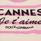 Dolce & Gabbana White Pink CANNES Exclusive T-shirt