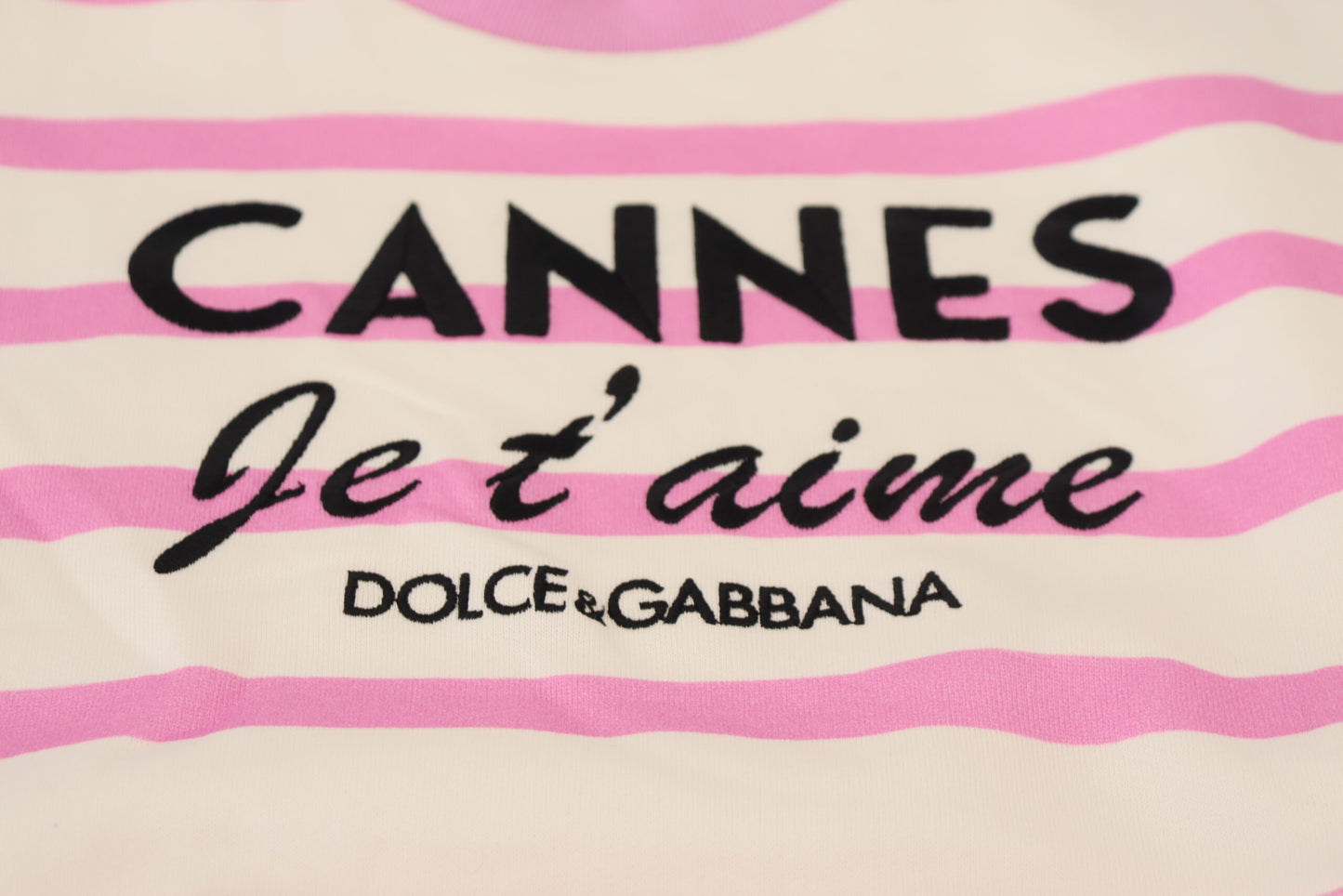 Dolce & Gabbana White Pink CANNES Exclusive T-shirt