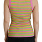 Dolce & Gabbana Multicolor Silk Vest Pullover Tank Top