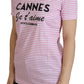 Dolce & Gabbana White Pink CANNES Exclusive T-shirt