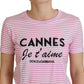 Dolce & Gabbana White Pink CANNES Exclusive T-shirt