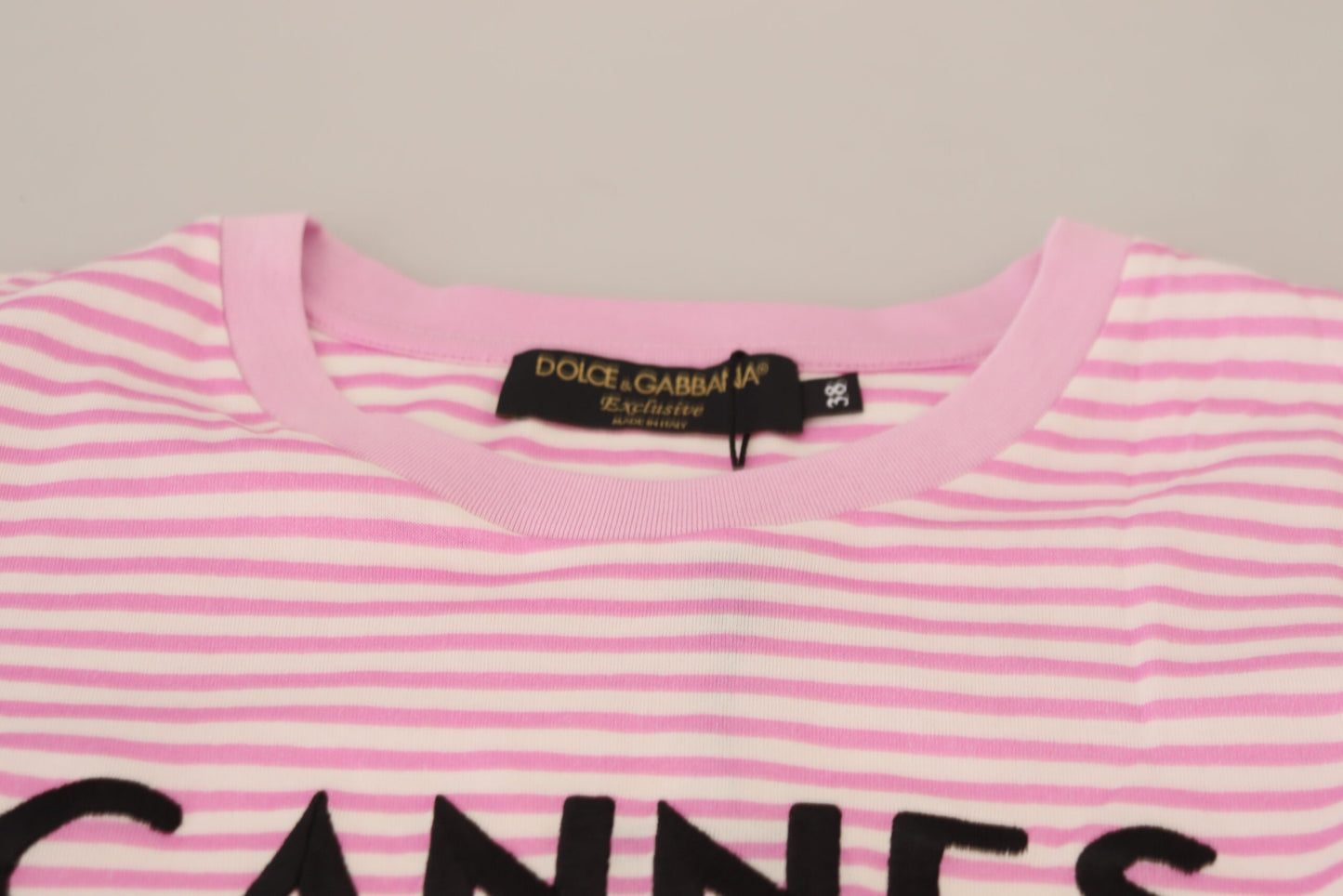 Dolce & Gabbana White Pink CANNES Exclusive T-shirt