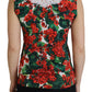 Dolce & Gabbana White Floral Wool Lace Vest Tank Top