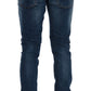 Frankie Morello Blue Wash Torn Dundee Slim Fit Jeans