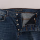 Frankie Morello Blue Wash Torn Dunfermile Slim Fit Jeans