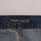 Frankie Morello Blue Wash Torn Dunfermile Slim Fit Jeans