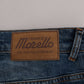 Frankie Morello Blue Wash Torn Dunfermile Slim Fit Jeans