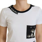 Dolce & Gabbana White Cotton T-shirt Crewneck T-shirt