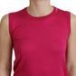 Dolce & Gabbana Pink Silk Vest Pullover Crewneck Tank Top