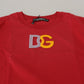 Dolce & Gabbana Red DG Logo Sleeveless T-shirt