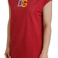 Dolce & Gabbana Red DG Logo Sleeveless T-shirt