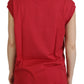 Dolce & Gabbana Red DG Logo Sleeveless T-shirt