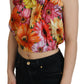 Dolce & Gabbana Blouse Cropped Floral Cotton Tank Top