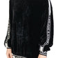 Dolce & Gabbana Black Velvet Crewneck Pullover Sweater