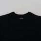 Dolce & Gabbana Black Wool Knit Crewneck Pullover Sweater