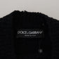 Dolce & Gabbana Black Wool Knit Crewneck Pullover Sweater