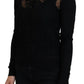 Dolce & Gabbana Black Floral Lace Button Cardigan Sweater