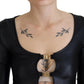 Dolce & Gabbana Black Stretch DG Logo Open Chest Top