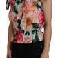 Dolce & Gabbana Multicolor Floral Print Sleeveless Tie Shoulder Top