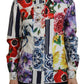 Dolce & Gabbana Multicolor Floral Cotton Collared Blouse Top