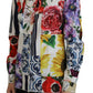 Dolce & Gabbana Multicolor Floral Cotton Collared Blouse Top